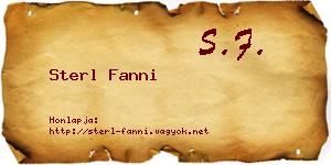 Sterl Fanni névjegykártya